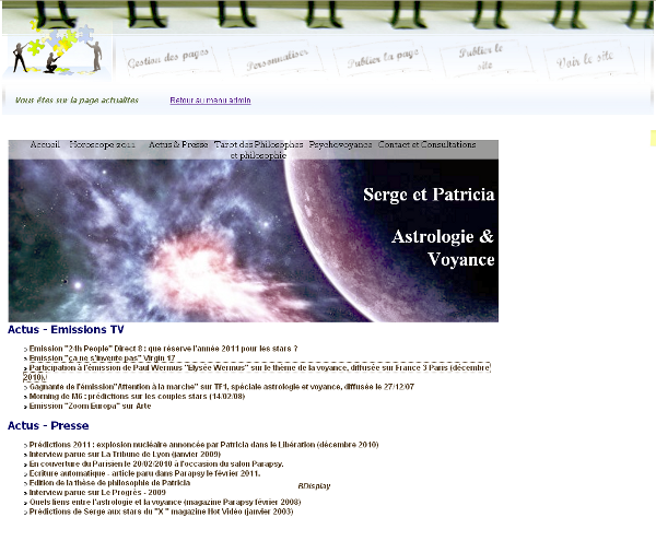 un bloc de liste des articles