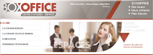 centre d'affaires Caluire créé avec la plateforme web bdisplay